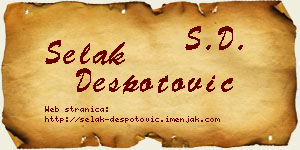 Selak Despotović vizit kartica